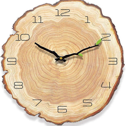 Silent Vintage Wall Clock Wood Wall Clock, Kitchen Wall Clock, Retro Vintage Wall Clock for Home Living Room Kitchen 28x30cm.