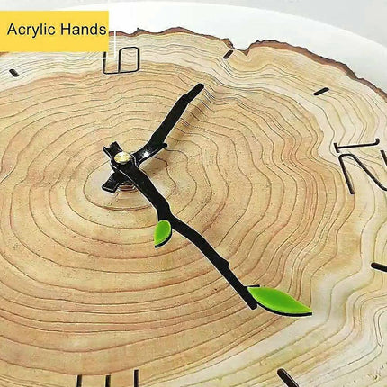 Silent Vintage Wall Clock Wood Wall Clock, Kitchen Wall Clock, Retro Vintage Wall Clock for Home Living Room Kitchen 28x30cm.