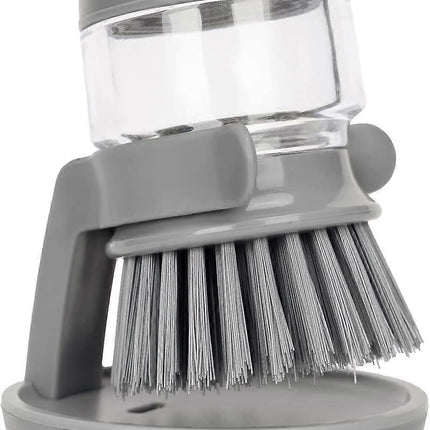 Soap Brush with Organizer, Kitchen Dish Brush Set for Cleaning Pots and Pans (Grey).