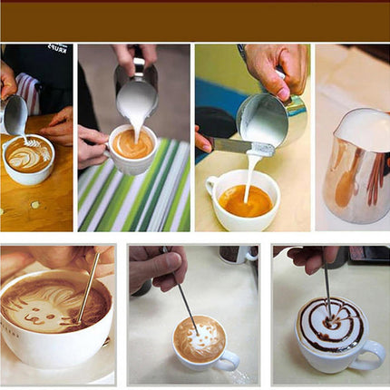350/600/1000ML Stainless Steel DIY Coffee Jug Milk Frothing Craft Pitcher Cup-S.