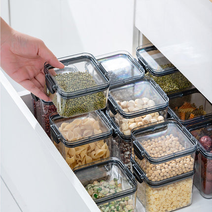 Clear Food Storage Box Container Moisture Proof Grain Bottle Jar Kitchen Supply-2.