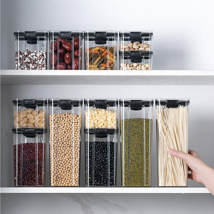 Clear Food Storage Box Container Moisture Proof Grain Bottle Jar Kitchen Supply-2.