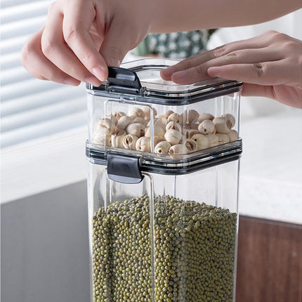 Clear Food Storage Box Container Moisture Proof Grain Bottle Jar Kitchen Supply-2.