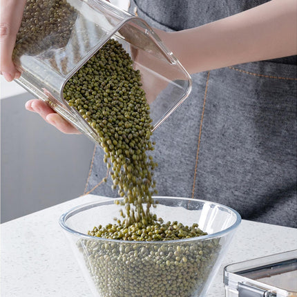 Clear Food Storage Box Container Moisture Proof Grain Bottle Jar Kitchen Supply-2.