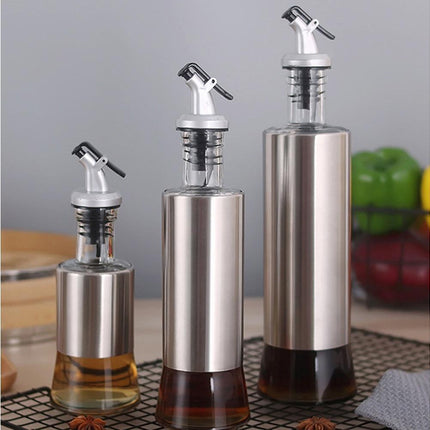 200/350/500ml Stainless Steel Oil Vinegar Bottle Dispenser Cruet Kitchen Gadget-200ML.