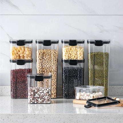 Clear Food Storage Box Container Moisture Proof Grain Bottle Jar Kitchen Supply-4.