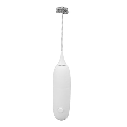 Battery Operated Handheld Milk Frother, Foam Maker, Egg Beater, Household Small Baking Tool for Coffee & Milkshakes, White.