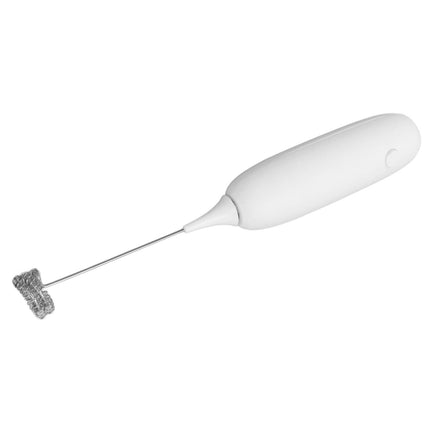 Battery Operated Handheld Milk Frother, Foam Maker, Egg Beater, Household Small Baking Tool for Coffee & Milkshakes, White.