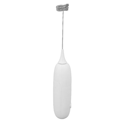 Battery Operated Handheld Milk Frother, Foam Maker, Egg Beater, Household Small Baking Tool for Coffee & Milkshakes, White.