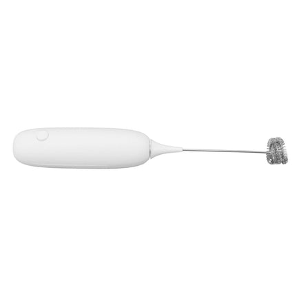 Battery Operated Handheld Milk Frother, Foam Maker, Egg Beater, Household Small Baking Tool for Coffee & Milkshakes, White.