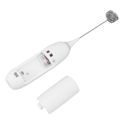 Battery Operated Handheld Milk Frother, Foam Maker, Egg Beater, Household Small Baking Tool for Coffee & Milkshakes, White.