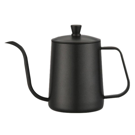 600ml Pour Over Kettle Coffee Maker Stainless Steel Gooseneck Drip Tea Pot Jug-Black 600ML.