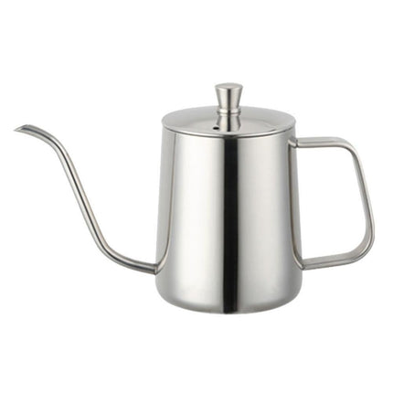 600ml Pour Over Kettle Coffee Maker Stainless Steel Gooseneck Drip Tea Pot Jug-Black 600ML.