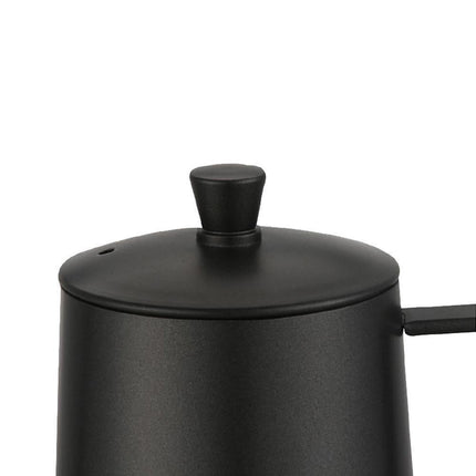 600ml Pour Over Kettle Coffee Maker Stainless Steel Gooseneck Drip Tea Pot Jug-Black 600ML.