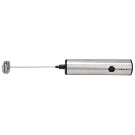 Stainless Steel Electric Milk Frother, Handheld Egg Beater, USB Charging, Mini Mixer.