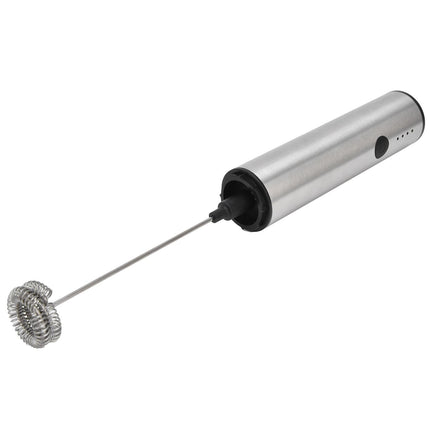 Stainless Steel Electric Milk Frother, Handheld Egg Beater, USB Charging, Mini Mixer.