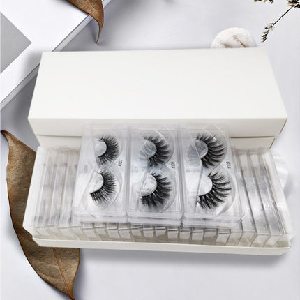 10 Pairs Eyelash Reusable Thick Imitation Faux Mink Hair Makeup Eye Lash for Decoration.