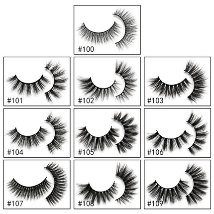 10 Pairs Eyelash Reusable Thick Imitation Faux Mink Hair Makeup Eye Lash for Decoration.