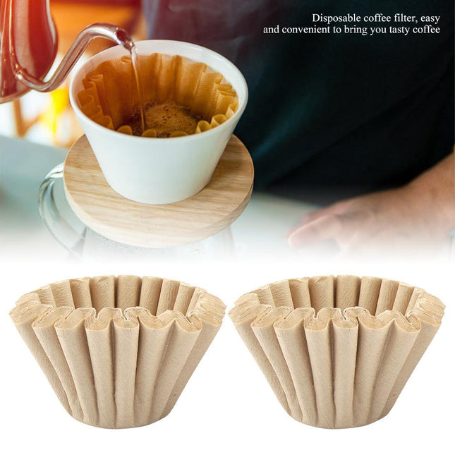 50pcs Disposable Wood Fiber Coffee Filters, Cup Replacement (S).