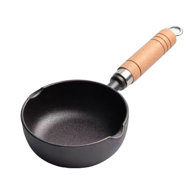 Cast Iron Pot, Even Heating Multifunctional Non-Stick Stir Fry Pan, 11 x 4cm.