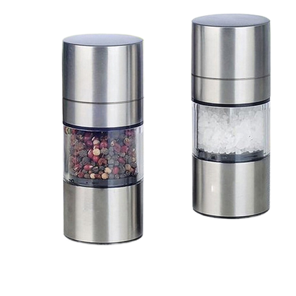 Stainless Steel Manual Salt Pepper Mill Grinder Portable Kitchen Muller Tool.