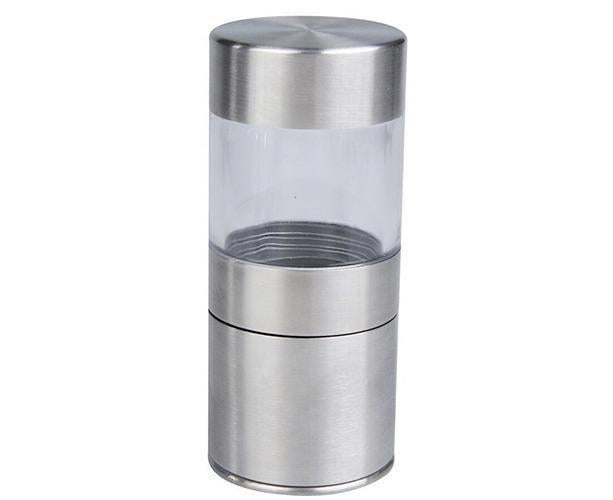 Stainless Steel Manual Salt Pepper Mill Grinder Portable Kitchen Muller Tool.