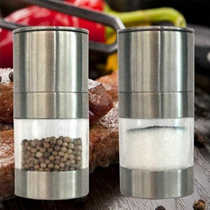Stainless Steel Manual Salt Pepper Mill Grinder Portable Kitchen Muller Tool.