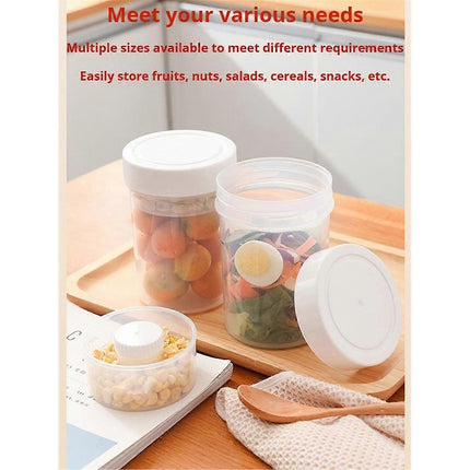 2pcs Leakproof Salad Jars 3in1 with Dressing Cup Container for Meal Prep Lunch.