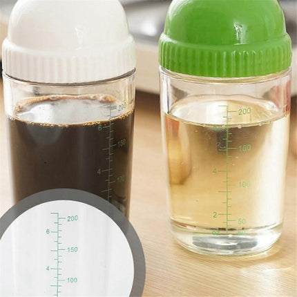 2pcs Salad Dressing Containers Leakproof Shaker Bottles with Lid for Kitchen Use.