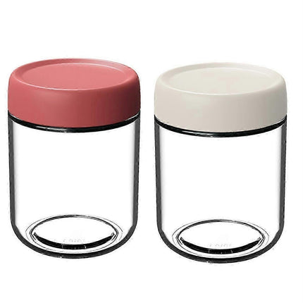 2pcs Oats Containers with Airtight Lids Wide Mouth Glass Mason Salad Jars Leakproof.
