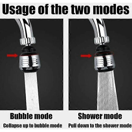 2 Piece Swivel Faucet, 360 Degree Swivel Kitchen Faucet, 2 Mode Adjustable Shower Head, Filter Sprayer, Kitchen Aerator, Kitchen Faucet, Faucet Extend.