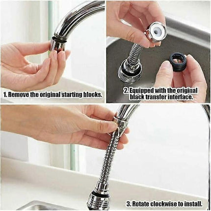 2 Piece Swivel Faucet, 360 Degree Swivel Kitchen Faucet, 2 Mode Adjustable Shower Head, Filter Sprayer, Kitchen Aerator, Kitchen Faucet, Faucet Extend.