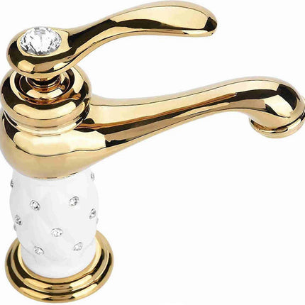 Basin Mixer Tap with Other Accessories Solid Brass Bathroom Sink Faucet Modern Design Chrome Lacquered Copper Bathroom Faucets (Gold).