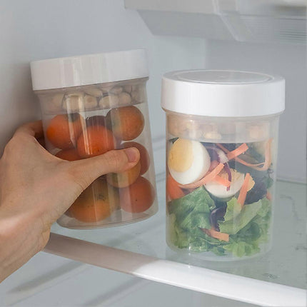 750ml Plastic Salad Jar with Built-in Dressing Cup Leakproof Lunch Box.