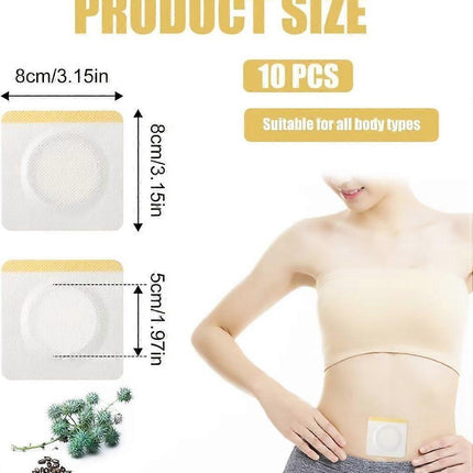 10pcs Castor Oil Wrap for Belly Button, Single-Used Castor Oil Patches Belly.