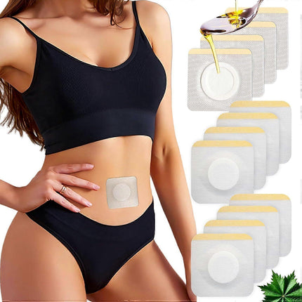 12PCS Hypoallergenic Castor Oil Pack Wrap for Belly Button, Disposable Castor Oil Wrap Pat.