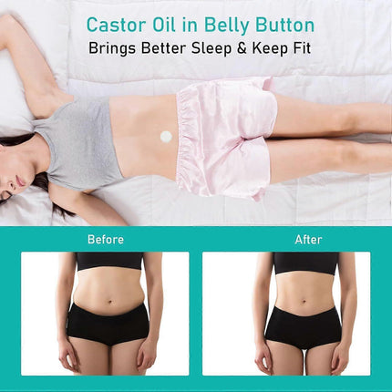 20Pack Disposable Organic Castor Oil Pack Wrap for Belly Button - Clean and secure Alternat.