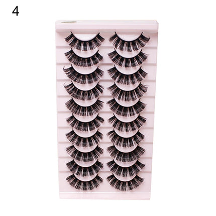 20Pcs/Set False Eyelash Comfortable to Wear 3D Effect Beauty False Eye Lashes.