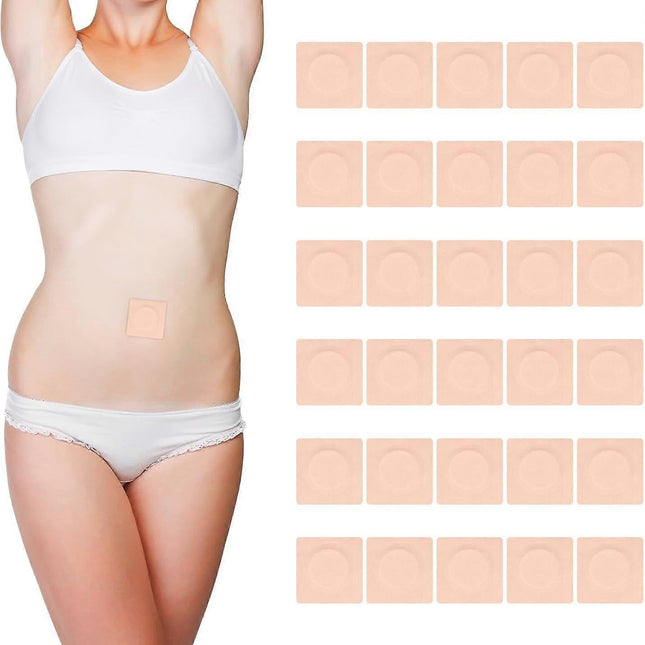 30pcs Castor Oil Pack Wrap for Belly Button, 2.76in Self-Adhesive Castor Oil.