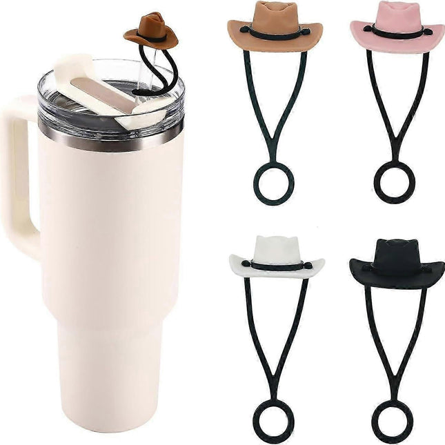 4 Pcs Straw Covers for Stanley Cup 20-40 oz, 0.4 inches Silicone Straw Cover Caps, Stanley Cups Accessories, Dust-proof and leak-proof,Simple Modern,R.