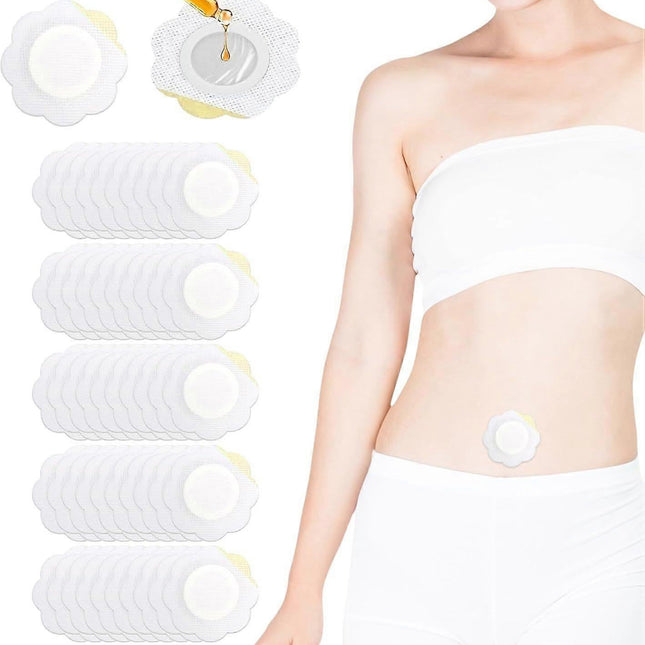 50Pcs Castor Oil Patches Disposable Castor Oil Patches Castor Oil Belly Button.