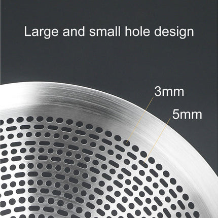 Colander Spoon Anti-scald Handle 304 Stainless Steel Strainer Scoop-L.