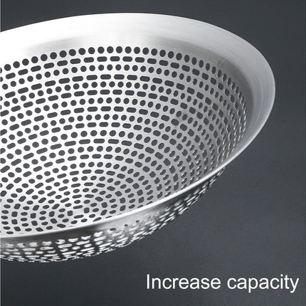 Colander Spoon Anti-scald Handle 304 Stainless Steel Strainer Scoop-L.