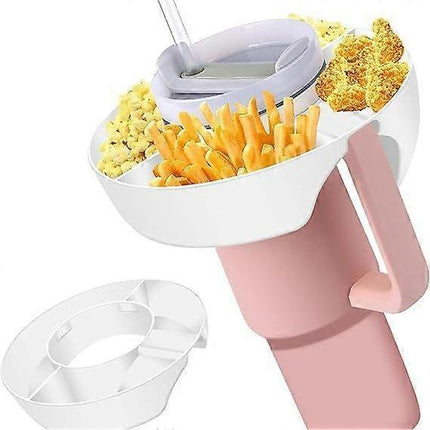Compatible Stanley Snack Tray, 40 Oz Bowl for Stanley Cup Accessories, Ivory.