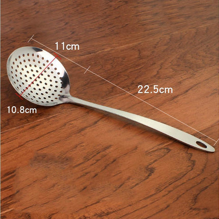 Kitchen Soup Food Thicken Stainless Steel Ladle Spoon Colander Strainer Filter.