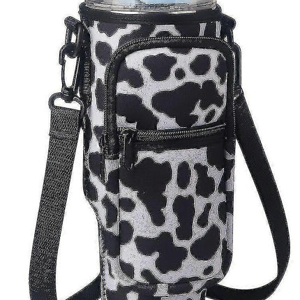 Water Bottle Carrier Bag For Stanley 40oz Tumbler, Water Bottle Holder With Strap Pouch & Phone Pocket For Stanley Cup Accessories.