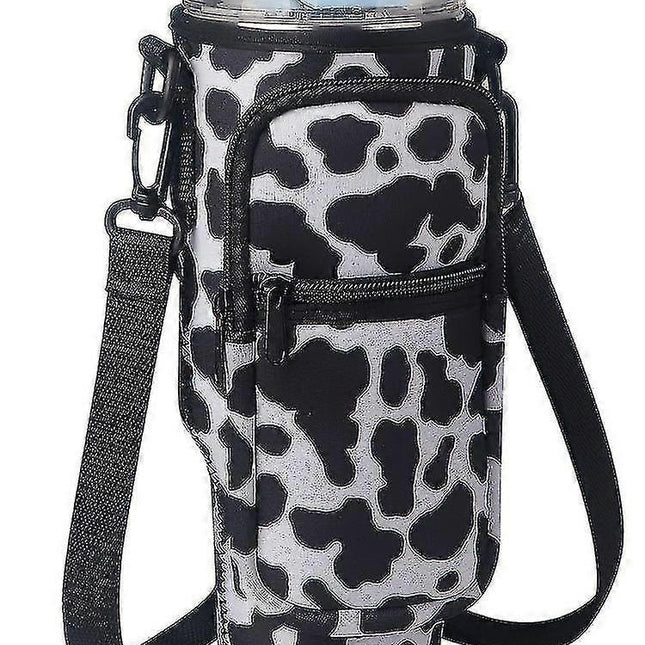 Water Bottle Carrier Bag For Stanley 40oz Tumbler, Water Bottle Holder With Strap Pouch & Phone Pocket For Stanley Cup Accessories.