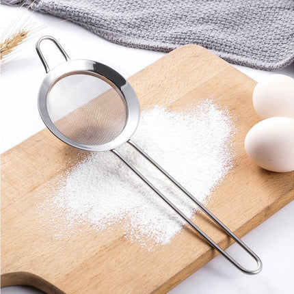 Stainless Steel Flour Sieve Sifter Screen Mesh Strainer Colander Kitchen Tool-3.
