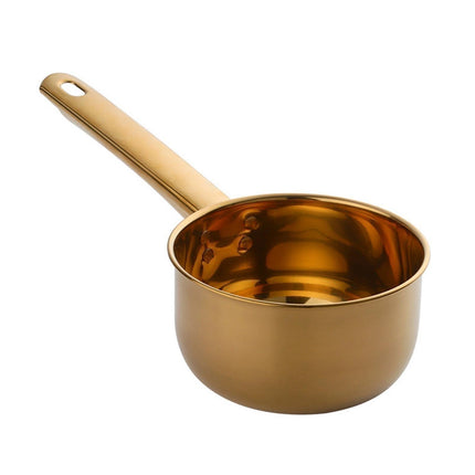 1L Water Scoop Anti-rust Stainless Steel Bathing Ladle-Golden.