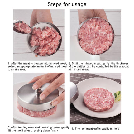 Hamburger Patty Maker Simple Operation Stainless Steel-Stainless Steel.